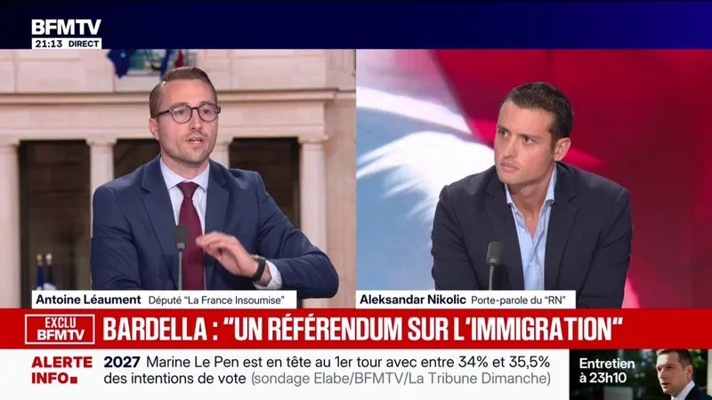 Référendum sur l'immigration proposé par le RN: "Aujourd'hui, la nationalité française est galvaudée", estime Aleksandar Nikolic, porte-parole du parti