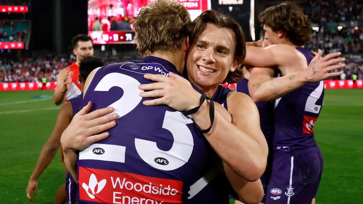 Fremantle Dockers star Caleb Serong reveals pride in brother Jai after beating Sydney on preliminary final