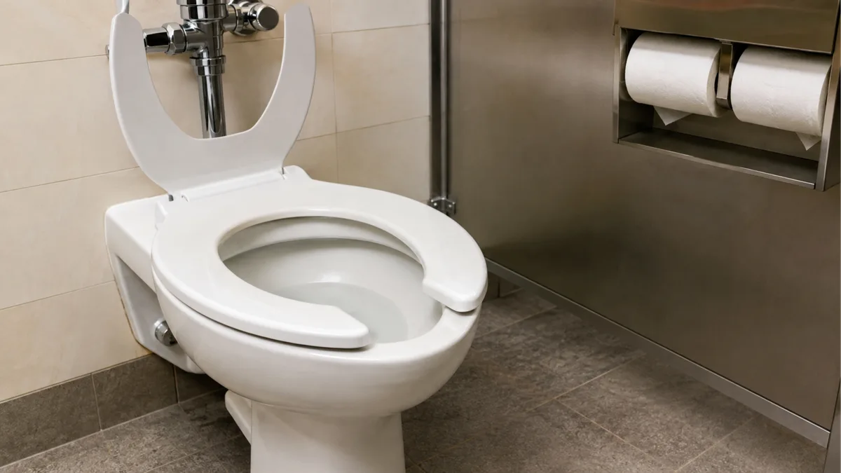 Para que serve a abertura nos vasos sanitários nos banheiros públicos?