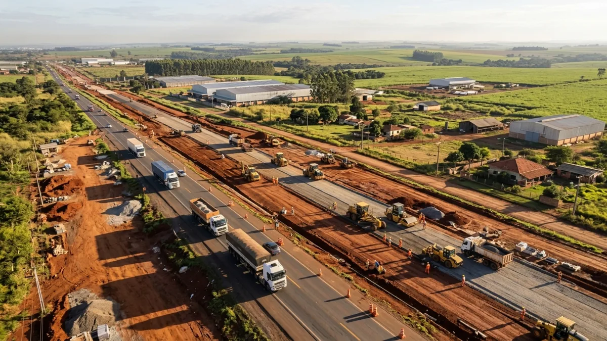 Com 217 km de duplicações, 58 passarelas e 129 dispositivos de interseção, projeto de R$ 9,4 bilhões vai transformar 520 km de rodovias em uma das regiões mais industrializadas do Brasil