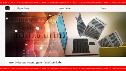 Urheberrechtsprobleme: Webarchiv des Bundestags teilweise gesperrt