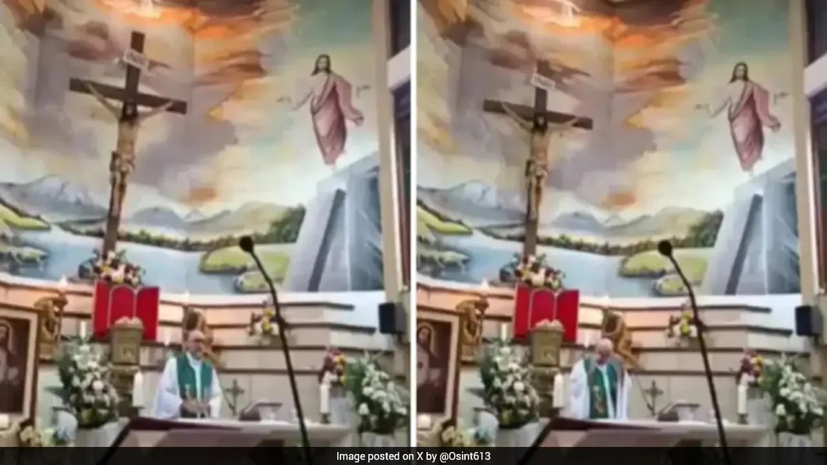 On Camera, Priest Crushed Under Massive Crucifix In Front Of Worshippers