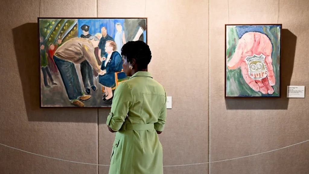 El expresidente George W. Bush expuso pinturas inspiradas en sus recuerdos sobre los atentados del 11S