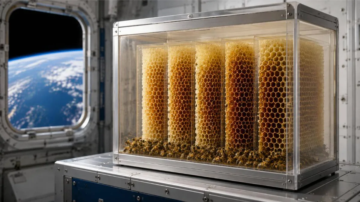 In 1984, NASA sent 3,301 bees to space to see how they built honeycomb