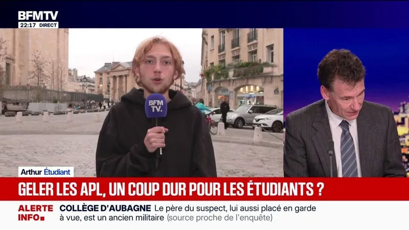 "Comptez-vous revaloriser les APL dans le budget 2027 ?": la question d'un étudiant au ministre de l'Enseignement supérieur sur BFMTV