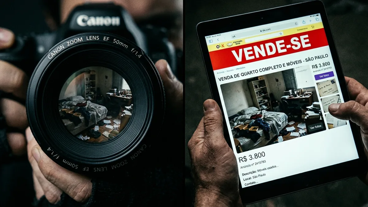 Proprietário entra com fotógrafo no imóvel ainda alugado e imagens dos quartos ocupados aparecem em anúncio de venda