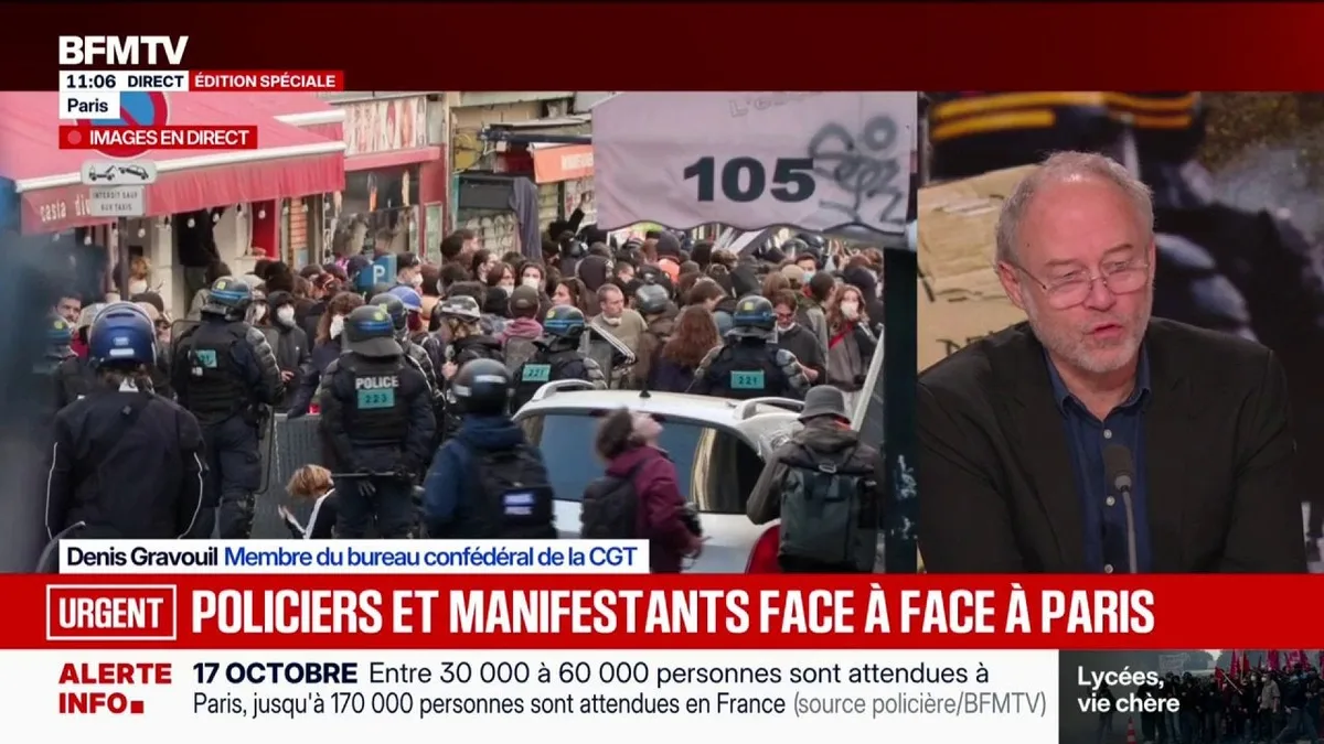 Mobilisations du 17 octobre: "Les colères se sont exprimées à différents moments et on n'a pas de réponse", lance Denis Gravouil, membre du bureau confédéral de la CGT
