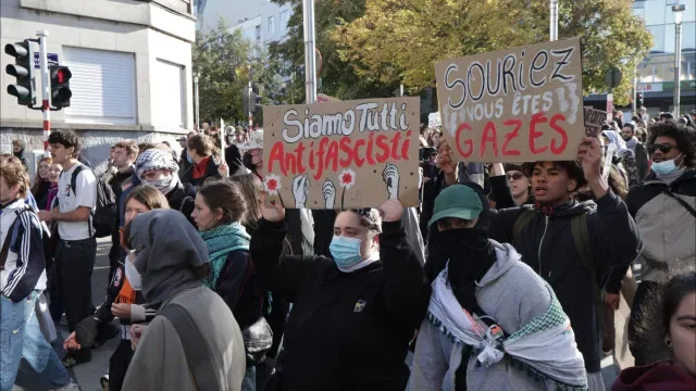 Protestos de jovens em Bruxelas mobilizam a polícia local
