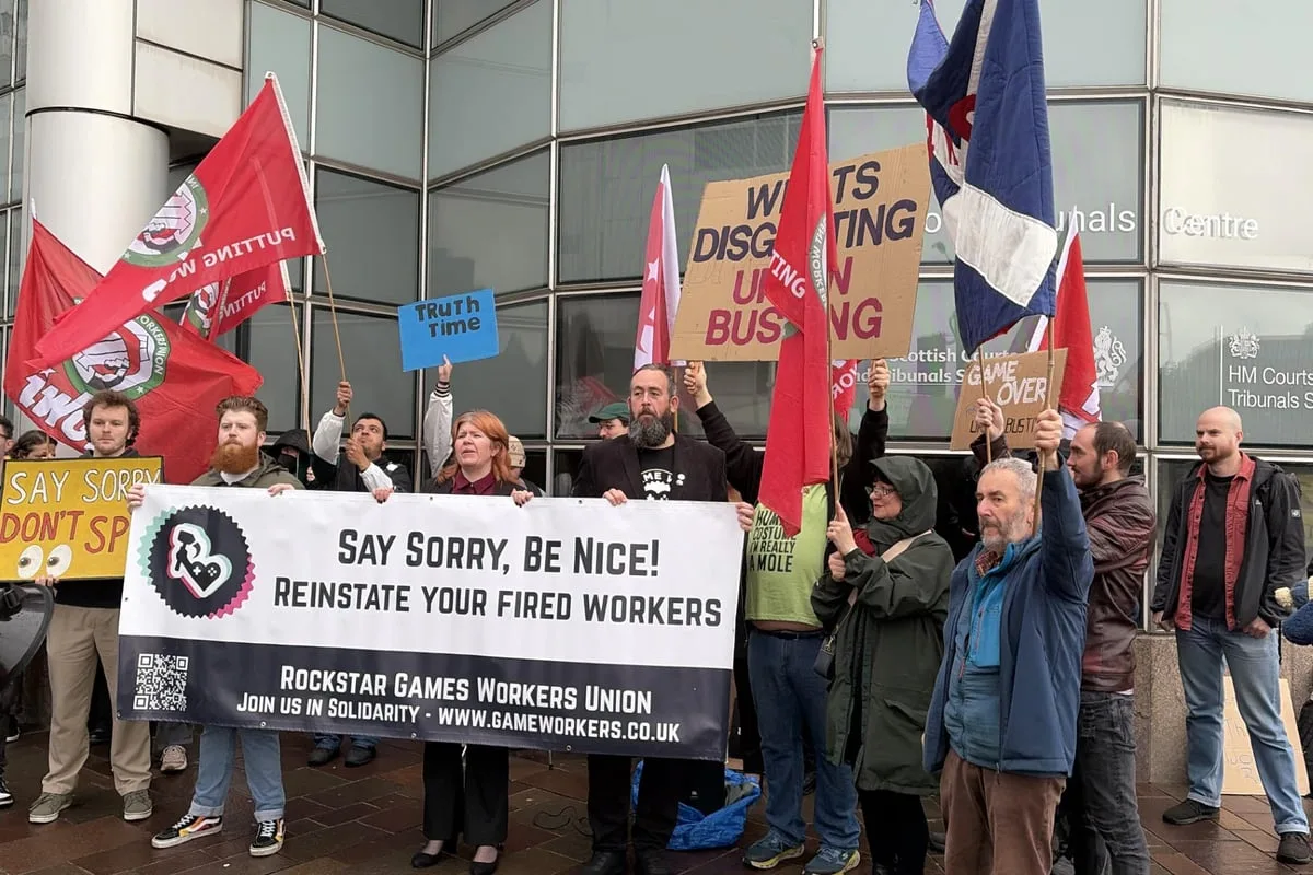 Former Rockstar Games staff hold rally outside employment tribunal