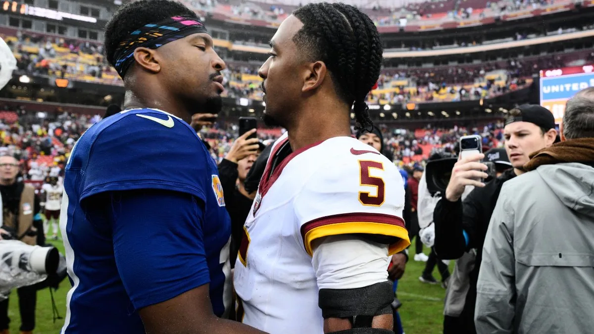 Jayden Daniels, Commanders settle for tie with Giants after botching final play of OT
