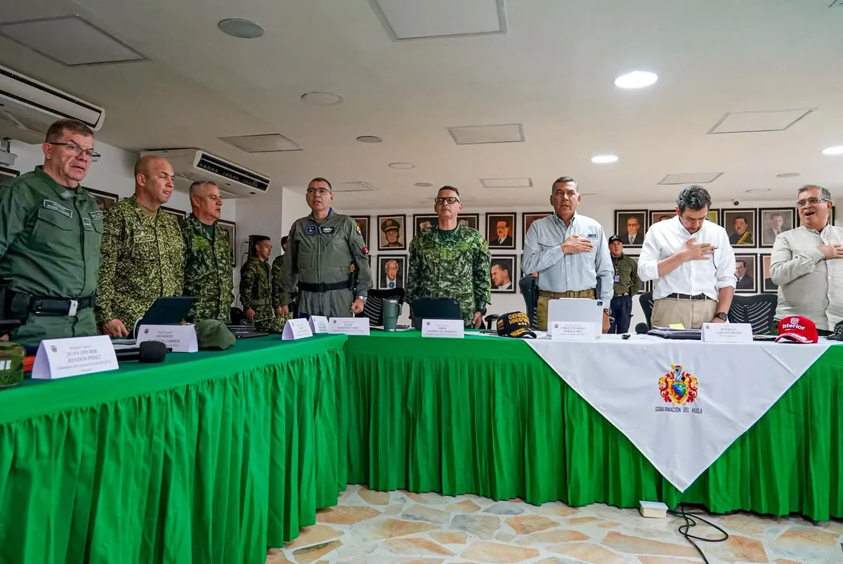 El Gobierno nacional garantizará más de 400 soldados y refuerzo antidrones para las estaciones de Policía en Huila