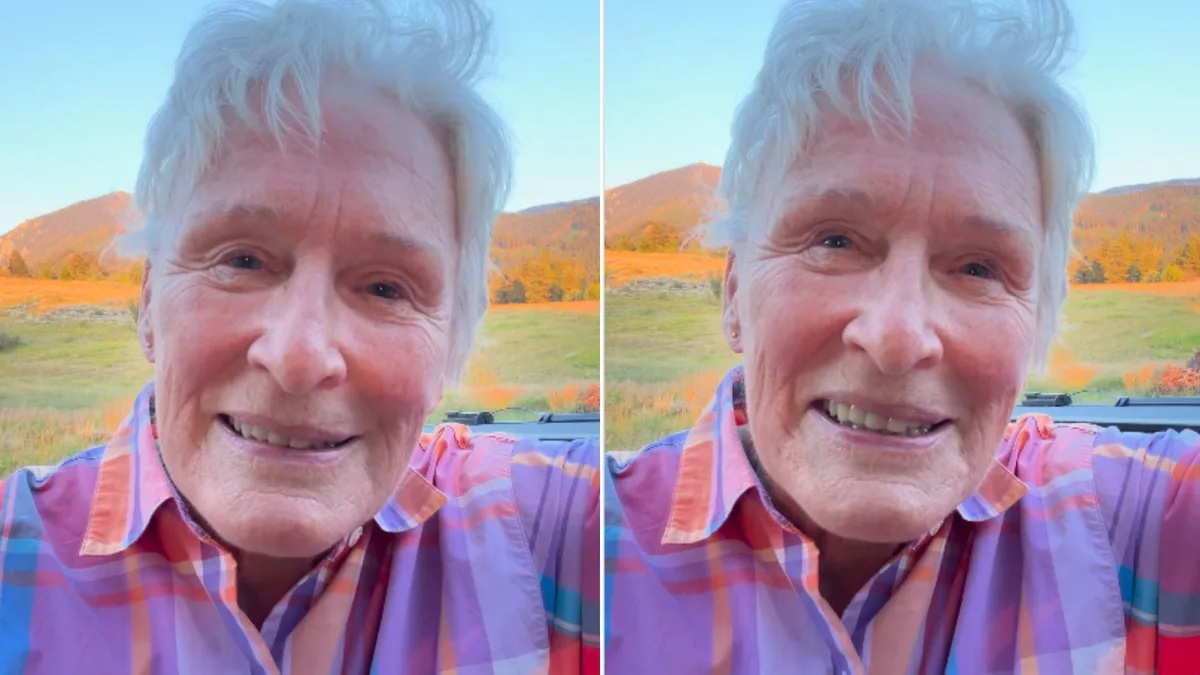 El emotivo video de Glenn Close a sus 79 años desde su refugio en Montana: “Me siento bendecida”