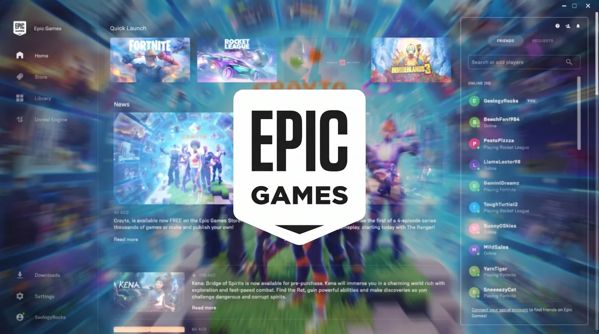 Epic Games programó con IA su nuevo lanzador y asegura que es 46% más veloz que Steam