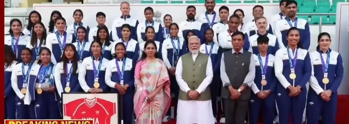 PM Modi felicitates Asian Games 2026 medal winners in Delhi