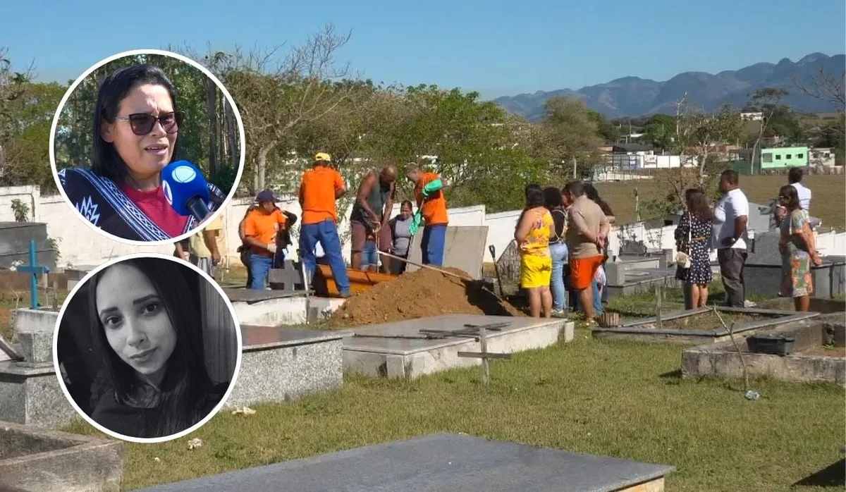 No dia do aniversário, mãe enterra filha morta a facada pelo marido em Piúma