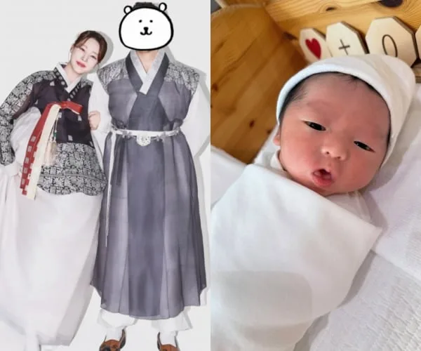 '5살 연상♥' 고우리, 출산 일주일만 아들 첫 공개.."아빠 닮은 미남" [핫피플]