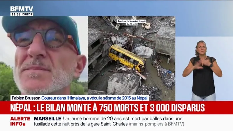 Népal: "Cette vallée va devenir une vallée tombeau parce que jamais ils ne vont pouvoir déblayer et retrouver tous les corps", estime Fabien Brusson, coureur dans l'Himalaya