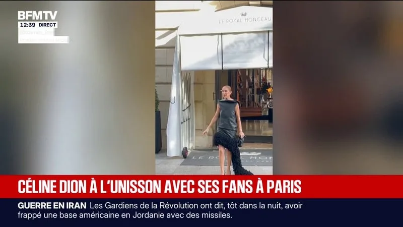 Céline Dion fait déjà le show devant son hôtel avant sa série de concerts