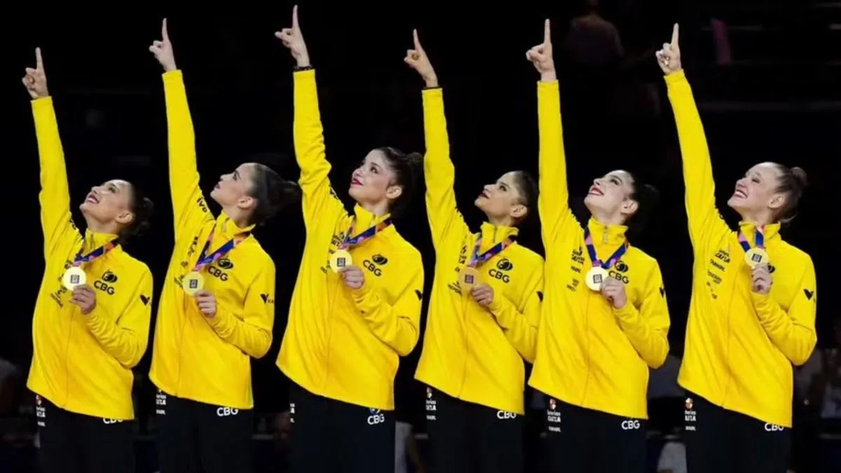 Com capixaba, Brasil conquista seus dois primeiros ouros na história do Mundial de ginástica rítmica