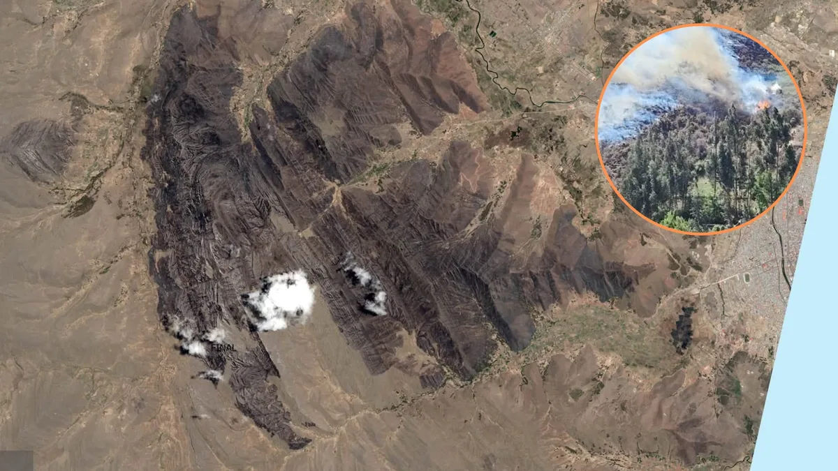 Así se ven desde el espacio las zonas afectadas por los incendios forestales en Cusco: PerúSat-1 identifica los daños causados por el fuego