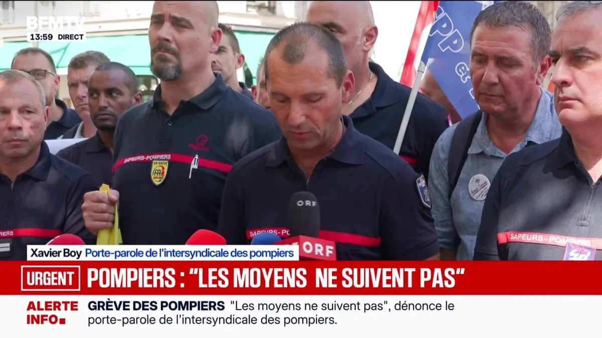 Grève des pompiers: "Nous demandons des moyens nécessaires à la protection des citoyens français", explique le porte-parole de l'intersyndicale