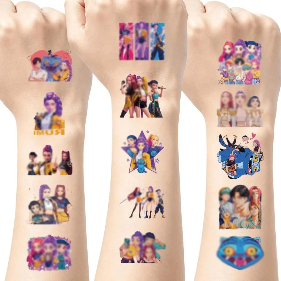 These ‘KPop Demon Hunters’ Temporary Tattoos Let You Rep Your Favorite Characters and Display Glow-in-the-Dark Demon Markings