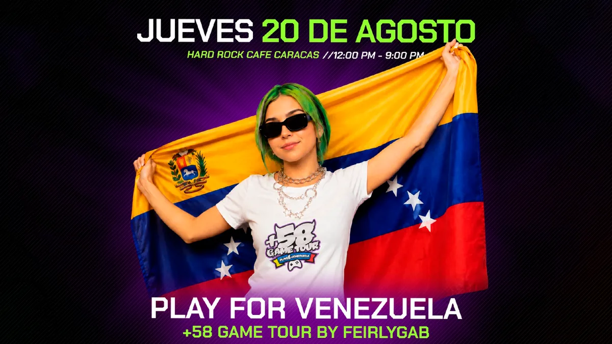 FeirlyGab prepara el +58 Game Tour: Play for Venezuela para este 20 de agosto