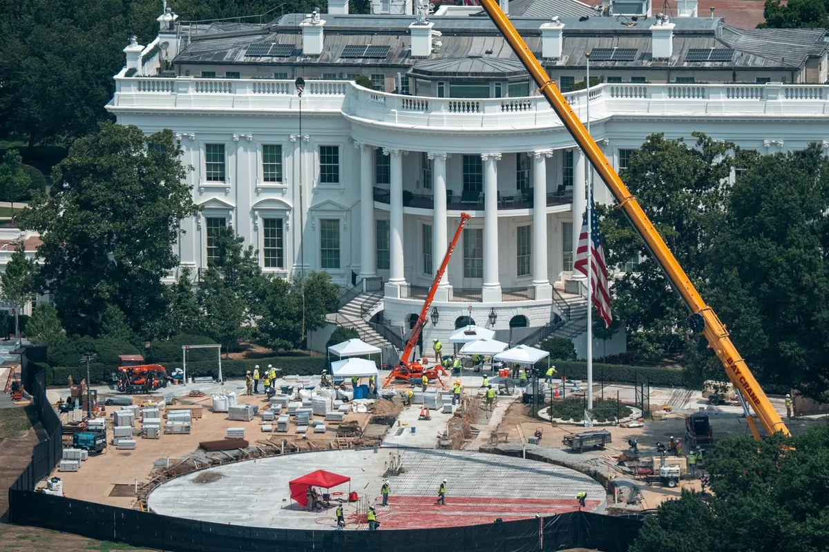 El presidente del Supremo autoriza que continúen las obras del salón de baile de la Casa Blanca
