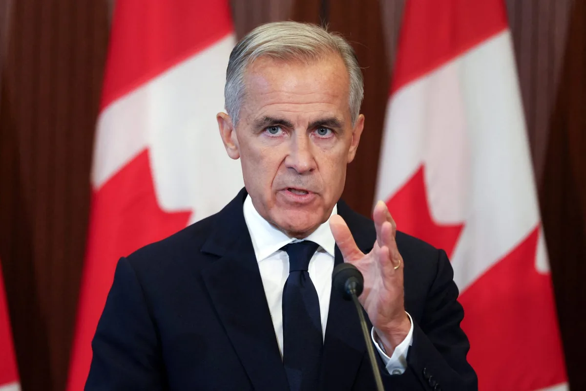 Mark Carney pitches Canada to global investors as ‘much more than being next to the United States’ and a reliable partner that ‘respects rule of law’