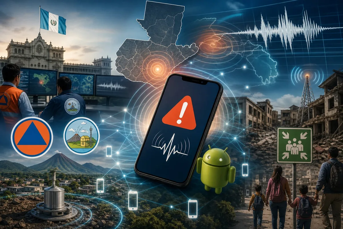 Guatemala gestiona la llegada del sistema de alertas sísmicas de Android en medio de fallas en la app nacional