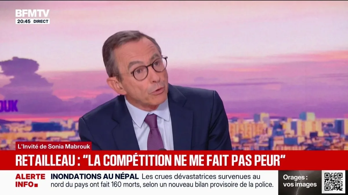 Présidentielle 2027: un duel "Marine Le Pen et Jean-Luc Mélenchon se terminerait par la chienlit", assure Bruno Retailleau, candidat LR à l'élection présidentielle