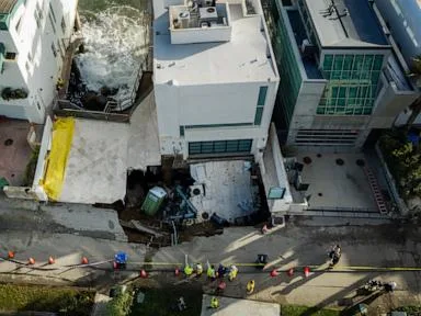 Driveway of coastal mansion owned by Nicolas Cage collapses