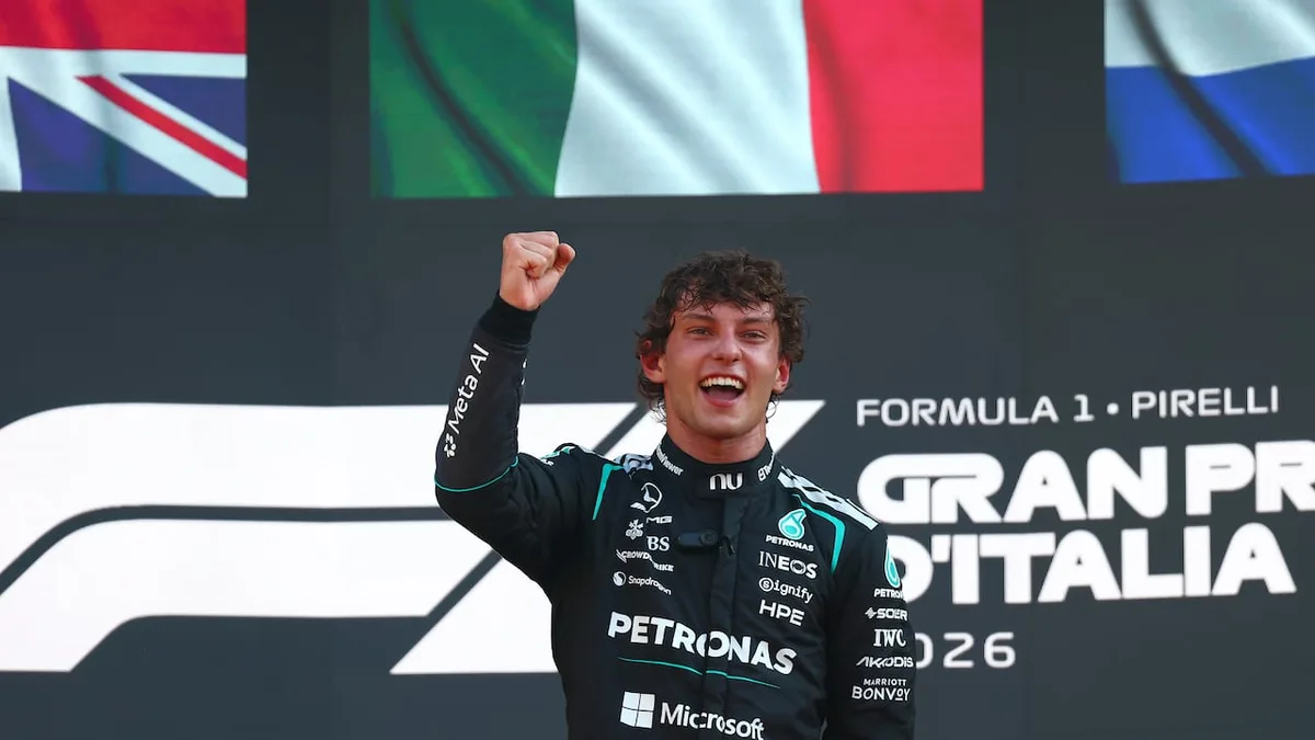 F1 leader Kimi Antonelli wins Italian GP after epic charge from the back