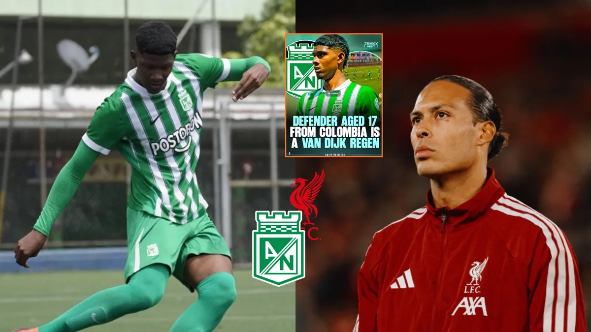 Roymer Osorio, juvenil de Atlético Nacional, podría ser “el sucesor” de Virgil van Dijk, del Liverpool, según Tekky Net: tiene 17 años