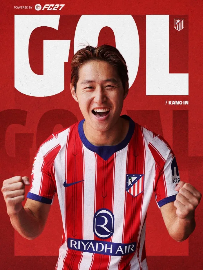 [오피셜]韓 축구 초대형 호재! 이강인 벌써 두 번째 MOM 영광…아틀레티코 마드리드, 오사수나 4-0 격파 "계속 발전해 나가는 것"