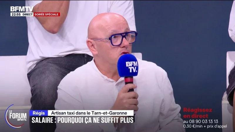 FORUM BFMTV - Hausse des salaires: "Je n'ai plus cette marge nécessaire", explique Régis, artisan taxi, obligé de licencier une de ses employées faute de moyens