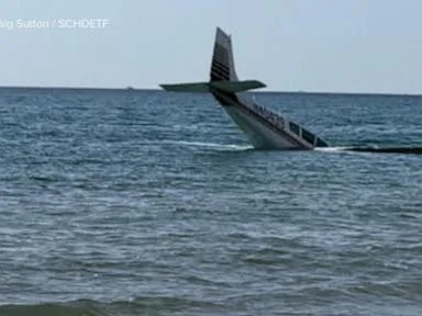 WATCH: Pilot survives after small plane crashes off the coast of Florida