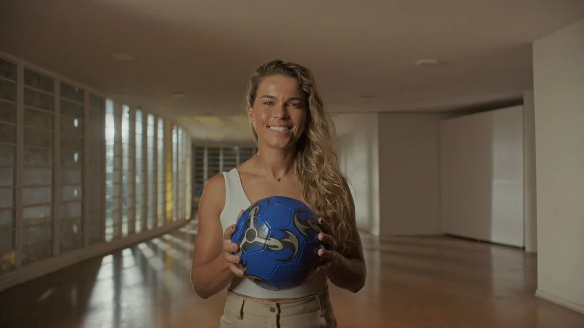 Tamires fala sobre Copa do Mundo Feminina de 2027 no Museu do Futebol
