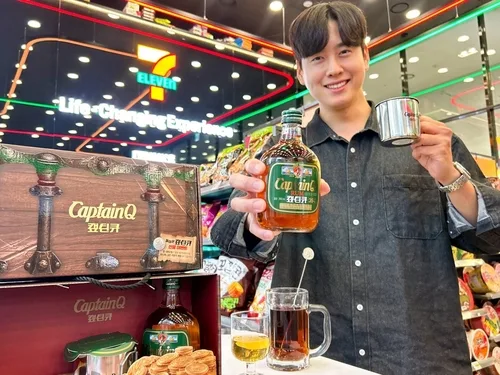 세븐일레븐, 21일부터 국산 양주 '캪틴큐' 판매 개시