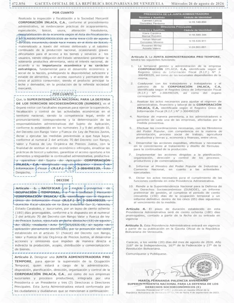 Al menos 200 trabajadores de Inlaca piden reenganche