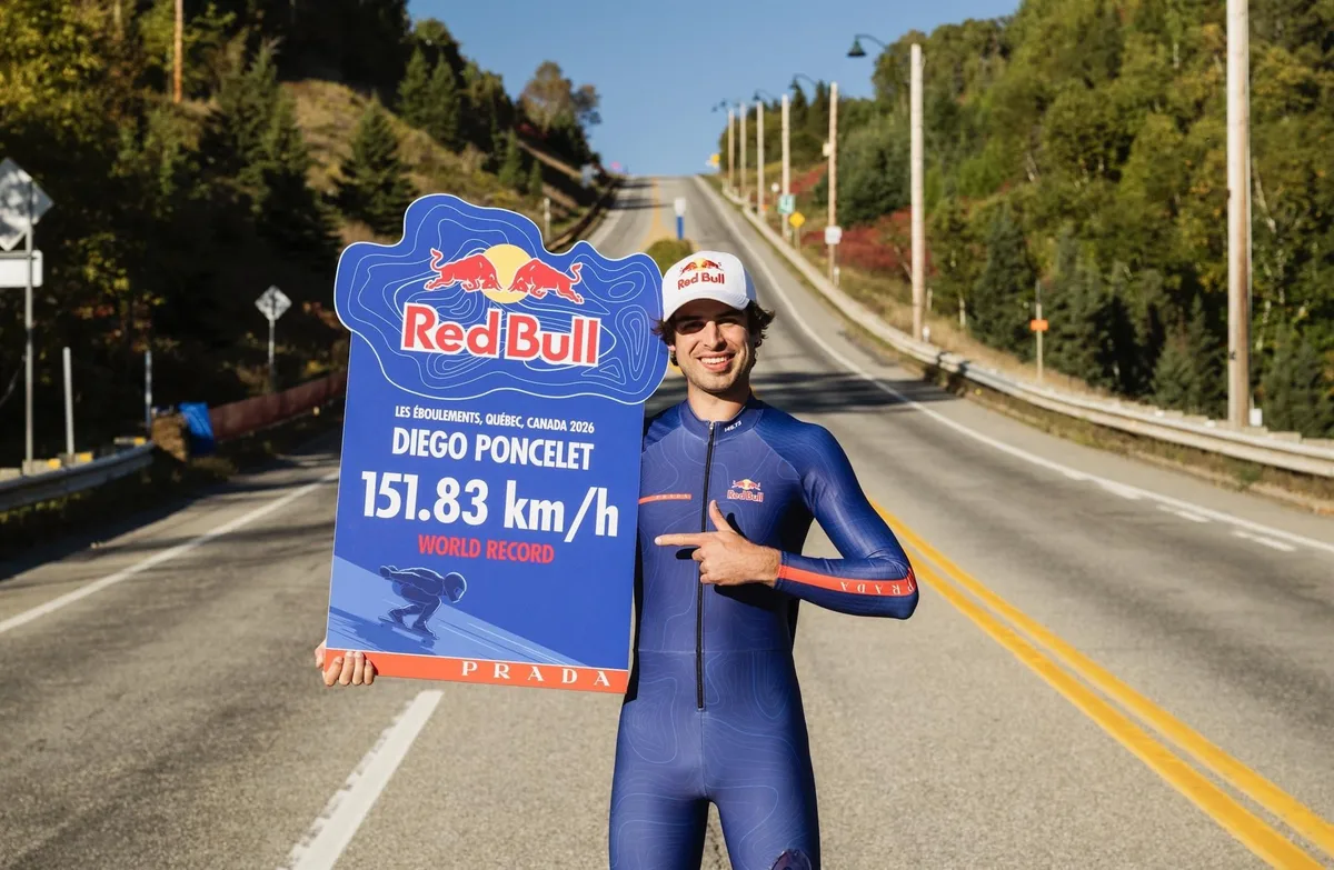 Diego Poncelet rompe la barrera del límite humano en monopatín: 151,83 km/h para coronarse como el skater más rápido de la historia