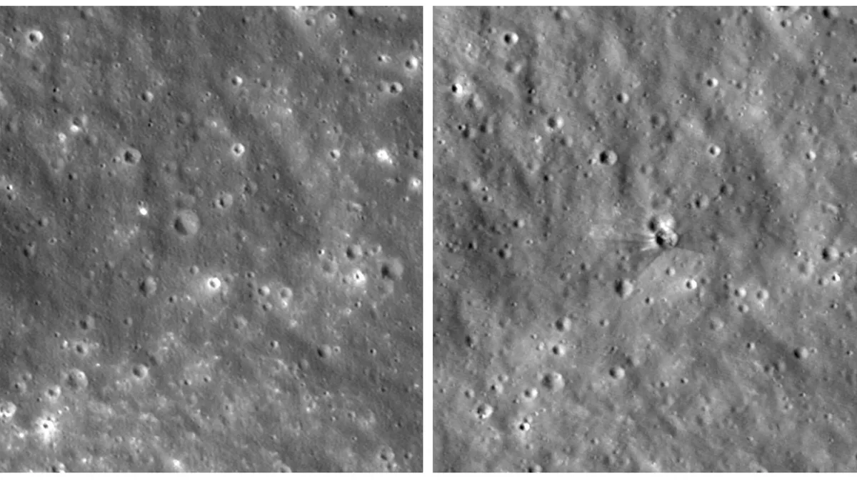 La NASA hace públicas nuevas imágenes del lugar de la Luna en el que impactó el cohete de SpaceX: "Fue una maniobra segura"