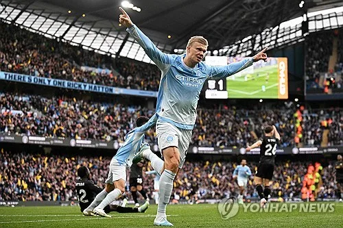 '홀란 멀티골' 맨시티, 입스위치에 3-2 승리…개막 7연승 질주