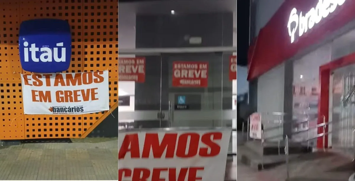Greve dos bancários fecha portas de agências e suspende atendimento em Santarém