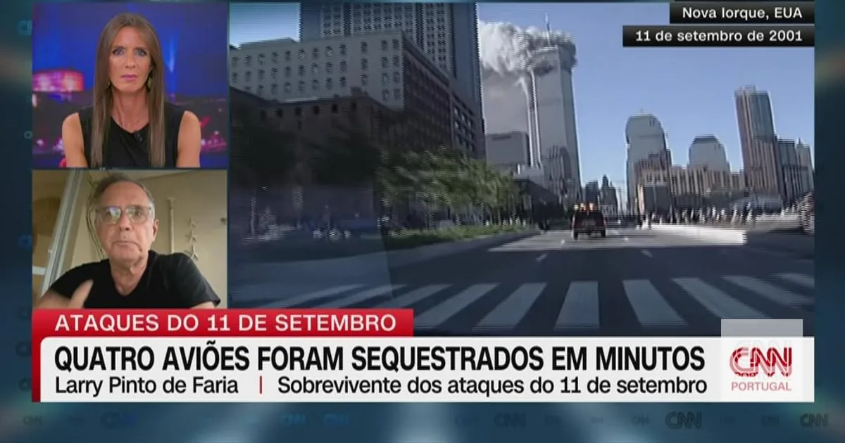 Larry Faria estava no 25.º andar da torre norte do World Trade Center: "Da maneira que o edifício balançou sabia que era algo grave"