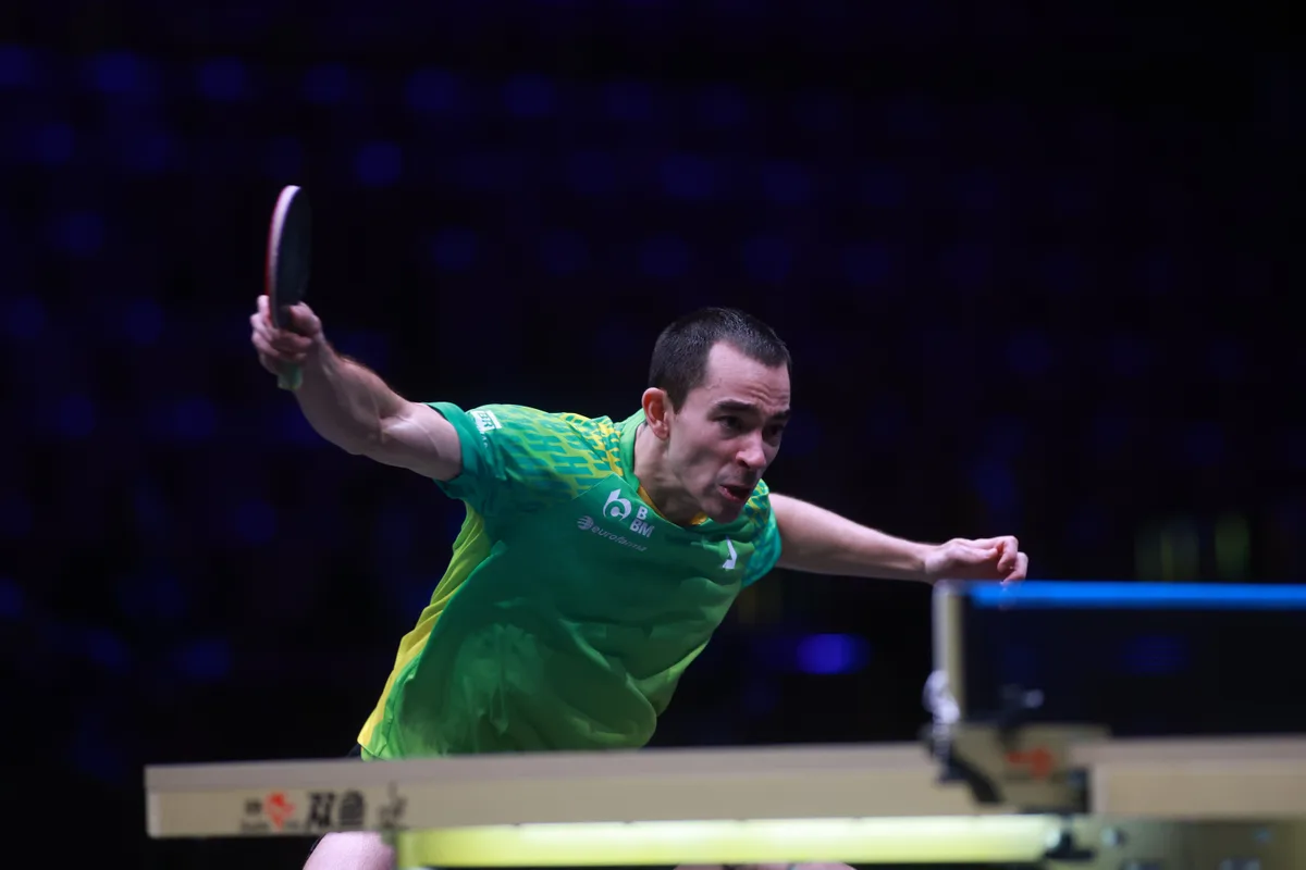 Hugo Calderano vence dinamarquês e avança às quartas do Smash da Europa