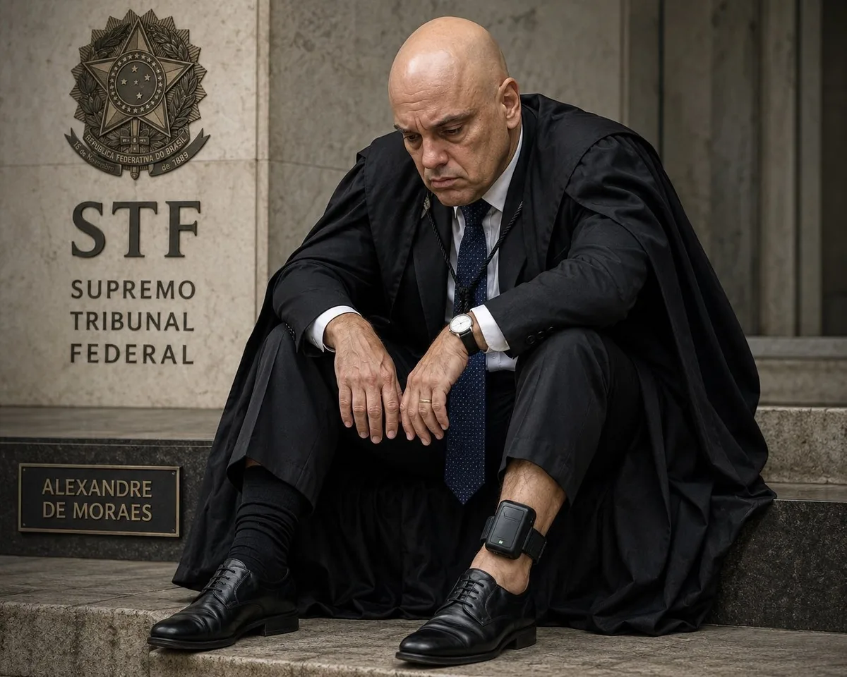 Aliado de Trump publica imagem de IA com Moraes usando tornozeleira eletrônica