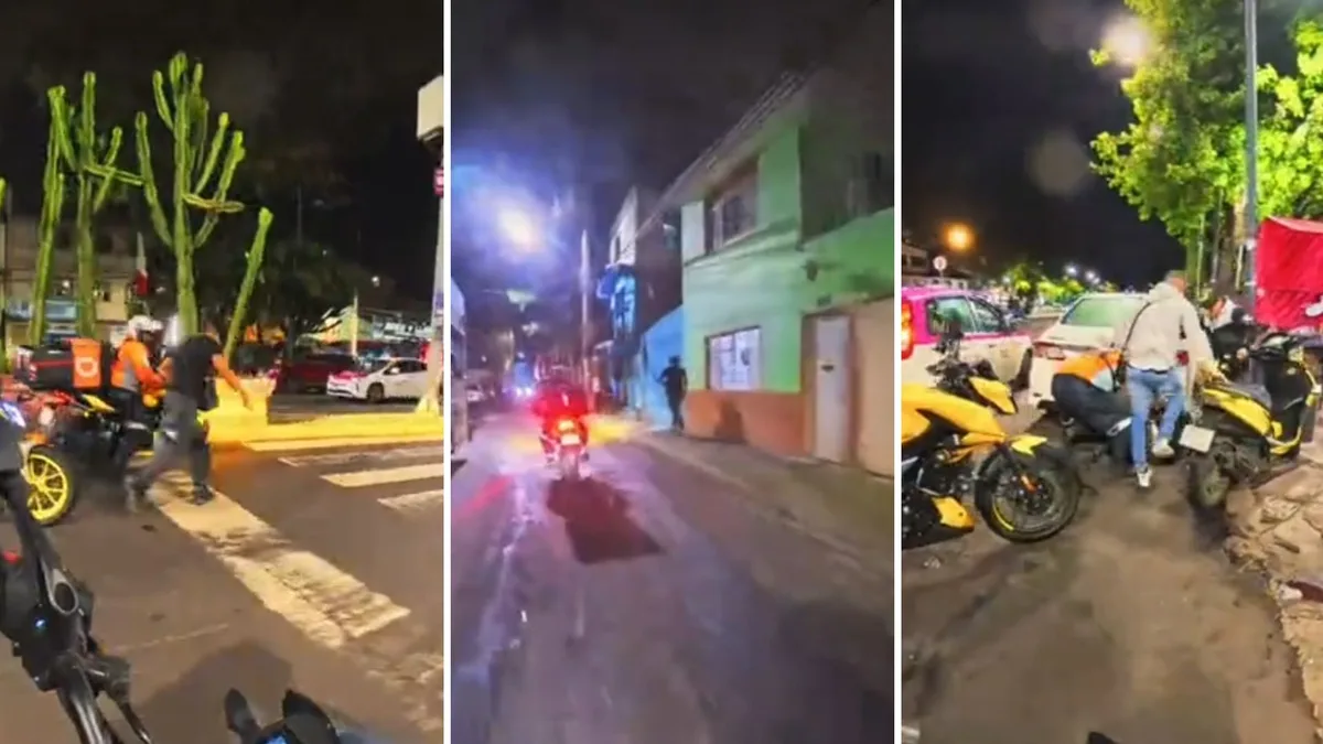 Motociclistas ayudan a otro biker para detener a presunto ladrón en CDMX y se hacen virales