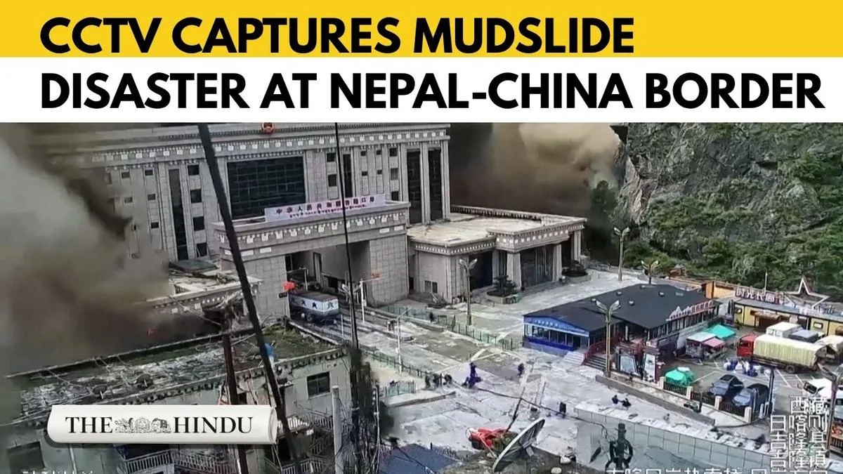 Watch: Nepal flash floods: CCTV shows people fleeing before mudslide hits Nepal-China border
