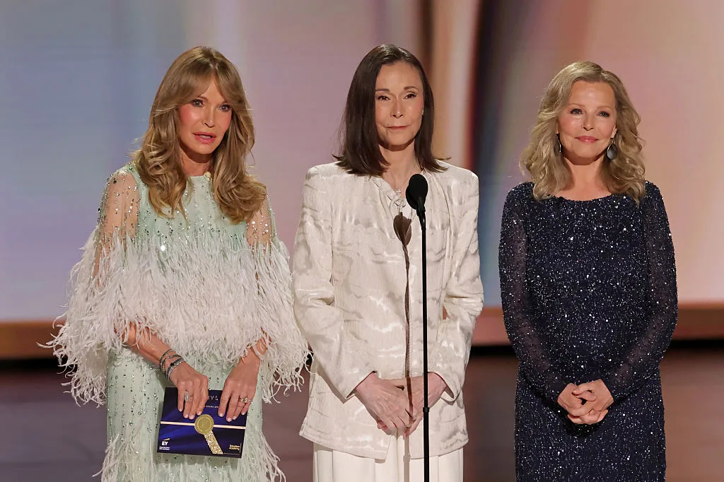 Original ‘Charlie’s Angels’ Stars Reunite at the Emmys to Honor the Late Farrah Fawcett: ‘The Shiniest Angel of Them All’